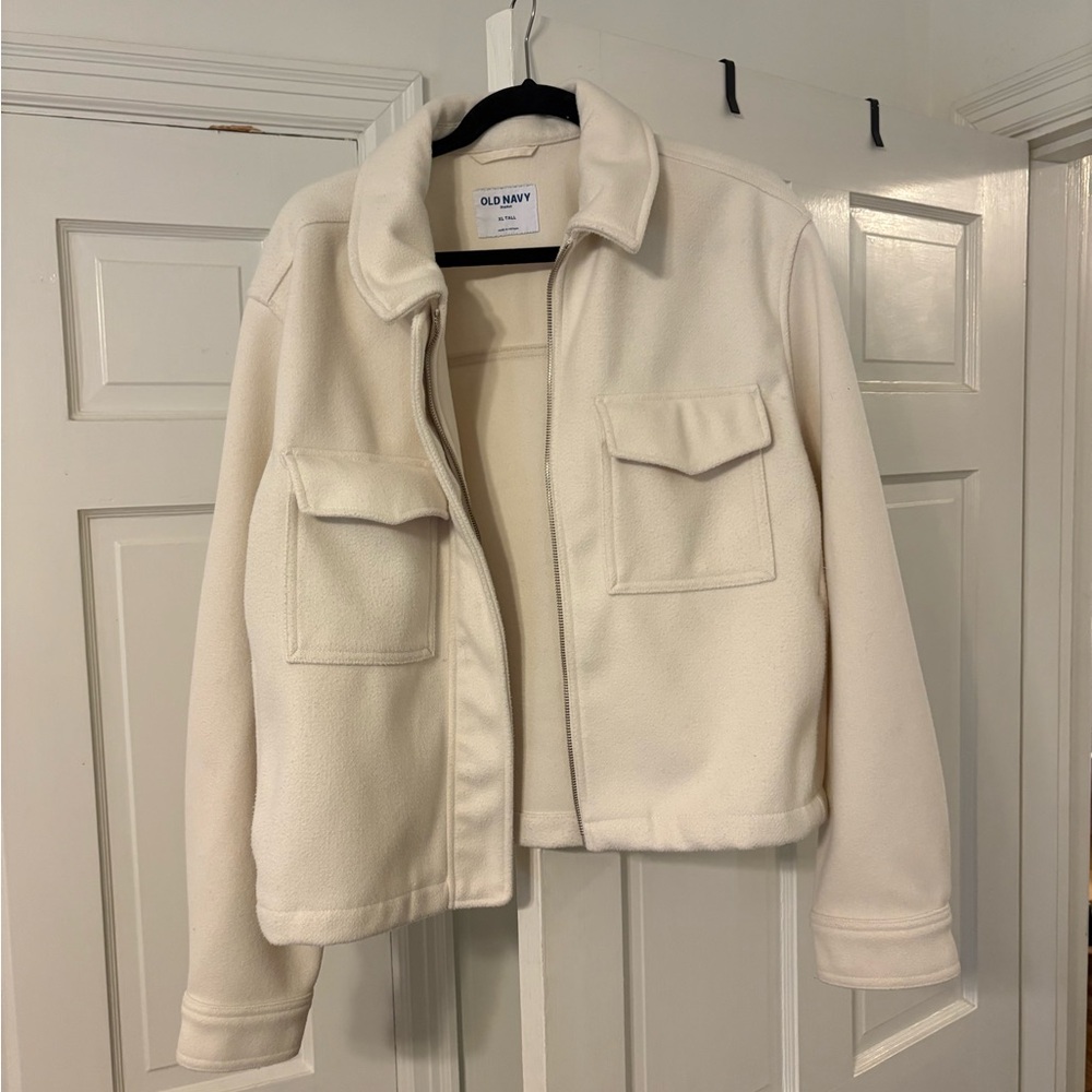 Old Navy Cream Zip-Up Jacket
